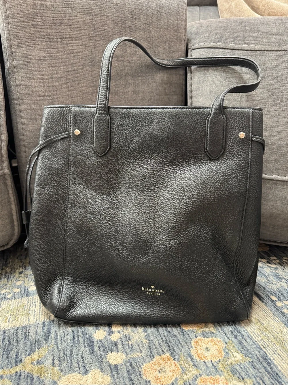 kate spade Black Pebbled Leather Tote